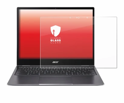 Immagine del dispositivo Acer Chromebook Spin 713 con un'ampia varietà di protezioni per lo schermo.
