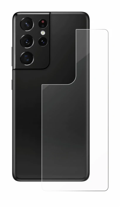 Immagine del dispositivo Samsung Galaxy S21 Ultra 5G (Posteriore) con un'ampia varietà di protezioni per lo schermo.