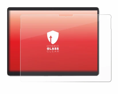 Immagine del dispositivo Microsoft Surface Pro 8 (2021) con un'ampia varietà di protezioni per lo schermo.