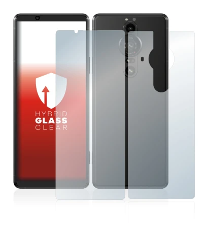 Immagine del dispositivo Sony Xperia Pro-I (Fronte+Retro) con un'ampia varietà di protezioni per lo schermo.