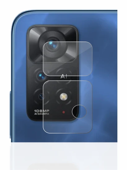 Immagine del dispositivo Xiaomi Redmi Note 11 Pro 5G (SOLO Fotocamera) con un'ampia varietà di protezioni per lo schermo.