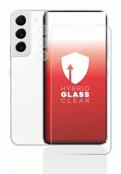 Immagine del dispositivo Samsung Galaxy S22 5G (Fronte+Fotocamera) con un'ampia varietà di protezioni per lo schermo.