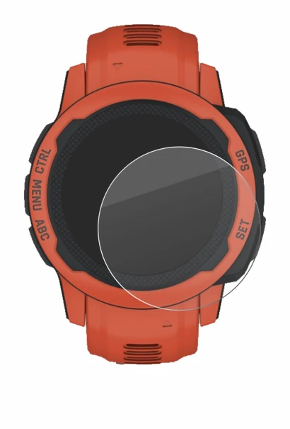 Immagine del dispositivo Garmin Instinct 2S con un'ampia varietà di protezioni per lo schermo.