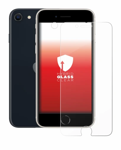 Immagine del dispositivo Apple iPhone SE 3 2022 (Fronte+Fotocamera) con un'ampia varietà di protezioni per lo schermo.