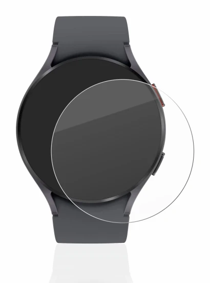 Immagine del dispositivo Samsung Galaxy Watch 5 (44mm) con un'ampia varietà di protezioni per lo schermo.