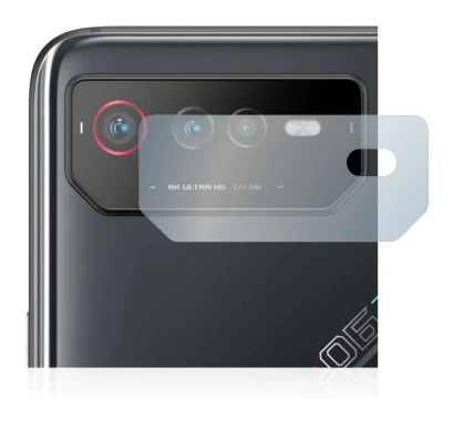 Immagine del dispositivo ASUS ROG Phone 6 (SOLO Fotocamera) con un'ampia varietà di protezioni per lo schermo.
