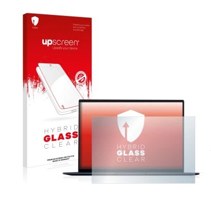 Parte frontale di una confezione del prodotto con il logo del marchio upscreen. Accanto è raffigurato il dispositivo ASUS ZenB