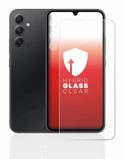 Immagine del dispositivo Samsung Galaxy A34 5G (Fronte+Fotocamera) con un'ampia varietà di protezioni per lo schermo.