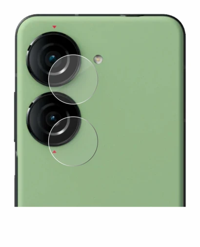 Immagine del dispositivo ASUS ZenFone 10 (SOLO Fotocamera) con un'ampia varietà di protezioni per lo schermo.