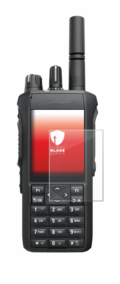Immagine del dispositivo Motorola Mototrbo R7 con un'ampia varietà di protezioni per lo schermo.