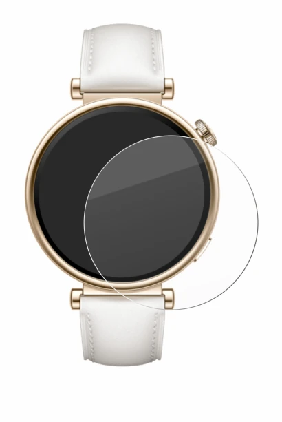 Immagine del dispositivo Huawei Watch GT 4 (41mm) con un'ampia varietà di protezioni per lo schermo.