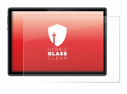 Immagine del dispositivo Doogee U10 con un'ampia varietà di protezioni per lo schermo.