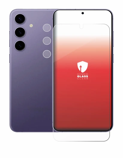 Immagine del dispositivo Samsung Galaxy S24 Plus (Fronte+Fotocamera) con un'ampia varietà di protezioni per lo schermo.