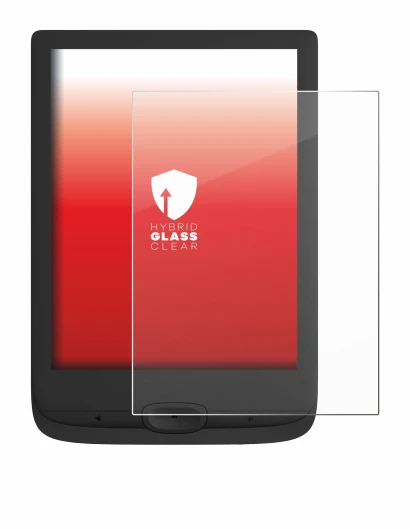 Immagine del dispositivo PocketBook Basic Lux 4 con un'ampia varietà di protezioni per lo schermo.