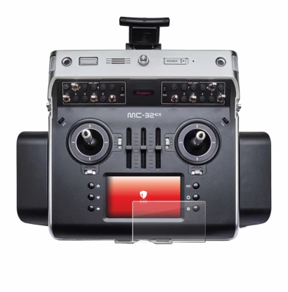 Immagine del dispositivo Graupner MC-32ex con un'ampia varietà di protezioni per lo schermo.