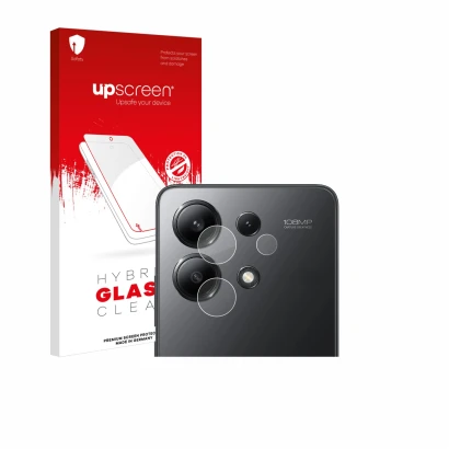 Parte frontale di una confezione del prodotto con il logo del marchio upscreen. Accanto è raffigurato il dispositivo Xiaomi Re