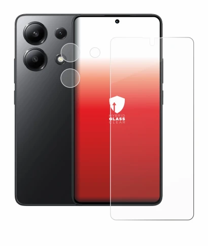 Immagine del dispositivo Xiaomi Redmi Note 13 (Fronte+Fotocamera) con un'ampia varietà di protezioni per lo schermo.