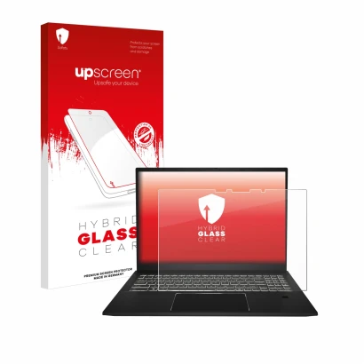 Parte frontale di una confezione del prodotto con il logo del marchio upscreen. Accanto è raffigurato il dispositivo MSI Summi