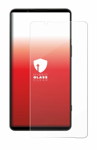 Immagine del dispositivo Sony Xperia 1 VI con un'ampia varietà di protezioni per lo schermo.