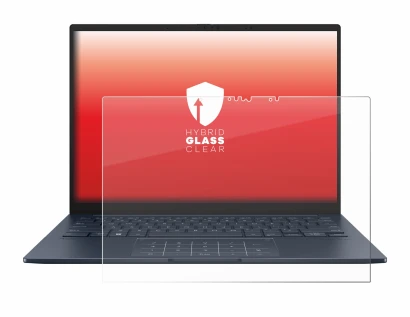 Immagine del dispositivo ASUS ZenBook 14 OLED UX3405 Touch con un'ampia varietà di protezioni per lo schermo.