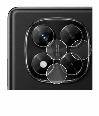 Immagine del dispositivo Xiaomi Redmi Note 14 Pro (SOLO Fotocamera) con un'ampia varietà di protezioni per lo schermo.