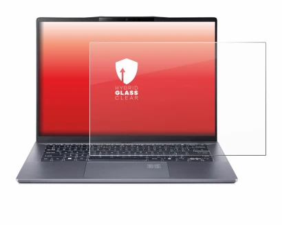 Immagine del dispositivo Acer Swift Go 14 AI con un'ampia varietà di protezioni per lo schermo.