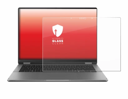 Immagine del dispositivo ASUS Vivobook 14 Flip TP3407 con un'ampia varietà di protezioni per lo schermo.