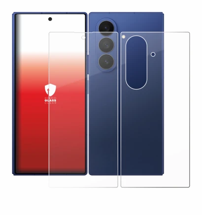 Immagine del dispositivo Samsung Galaxy Z Fold 7 (Fronte+Retro) con un'ampia varietà di protezioni per lo schermo.