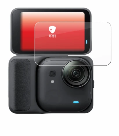 Immagine del dispositivo Insta360 Go Ultra con un'ampia varietà di protezioni per lo schermo.