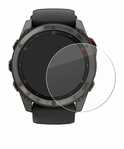 Immagine del dispositivo Garmin Fenix 8 Pro AMOLED (51 mm) con un'ampia varietà di protezioni per lo schermo.
