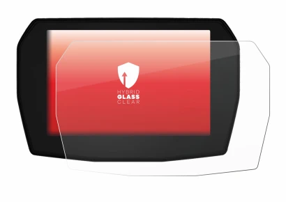 Immagine del dispositivo Ducati Multistrada V2 2025 con un'ampia varietà di protezioni per lo schermo.