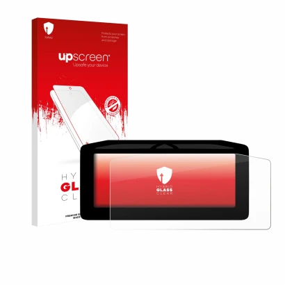 Parte frontale di una confezione del prodotto con il logo del marchio upscreen. Accanto è raffigurato il dispositivo Ducati St