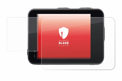 Immagine del dispositivo Akaso Brave 7 con un'ampia varietà di protezioni per lo schermo.