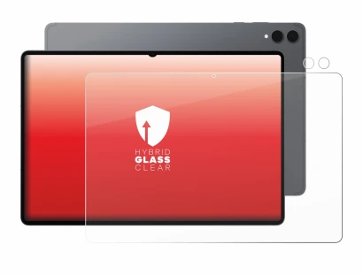 Immagine del dispositivo Samsung Galaxy Tab S11 Ultra (Fronte+Fotocamera) con un'ampia varietà di protezioni per lo schermo.