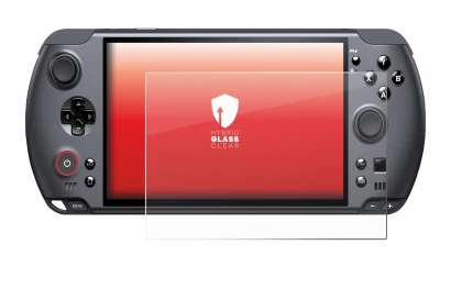 Immagine del dispositivo GPD Win 5 con un'ampia varietà di protezioni per lo schermo.