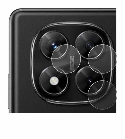 Immagine del dispositivo Xiaomi Redmi Note 14 Pro 4G (SOLO Fotocamera) con un'ampia varietà di protezioni per lo schermo.