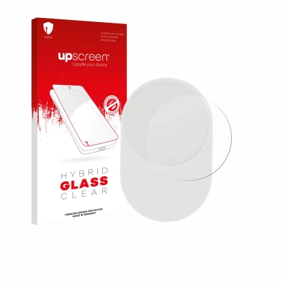 Parte frontale di una confezione del prodotto con il logo del marchio upscreen. Accanto è raffigurato il dispositivo Ikea Bilr