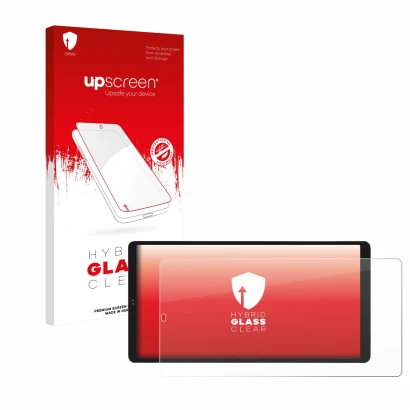 Parte frontale di una confezione del prodotto con il logo del marchio upscreen. Accanto è raffigurato il dispositivo Shelly Wa