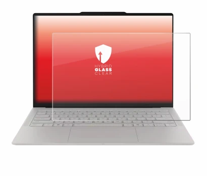 Immagine del dispositivo Lenovo Yoga Slim 7i Ultra Gen 11 Aura Edition 14" con un'ampia varietà di protezioni per lo schermo.