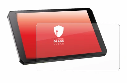 Immagine del dispositivo RiderNav R7M con un'ampia varietà di protezioni per lo schermo.