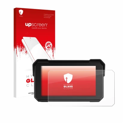 Parte frontale di una confezione del prodotto con il logo del marchio upscreen. Accanto è raffigurato il dispositivo GOHHDL A4