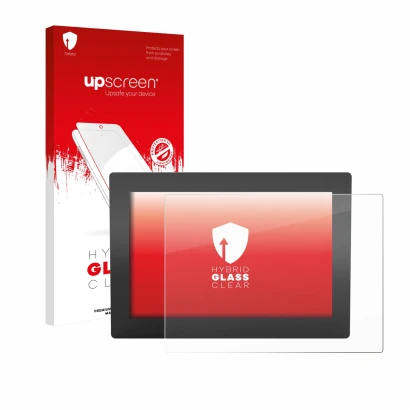 Parte frontale di una confezione del prodotto con il logo del marchio upscreen. Accanto è raffigurato il dispositivo WAGO Web