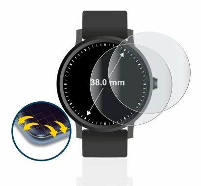 Immagine del dispositivo Orologi (Circolare, ø: 38 mm) con un'ampia varietà di protezioni per lo schermo.