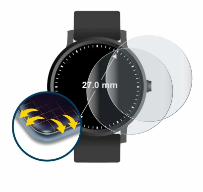 Immagine del dispositivo Orologi (Circolare, ø: 27 mm) con un'ampia varietà di protezioni per lo schermo.