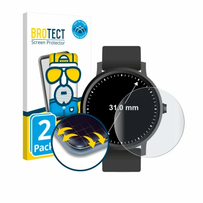 Parte frontale di una confezione del prodotto con il logo del marchio BROTECT. Accanto è raffigurato il dispositivo Orologi (c