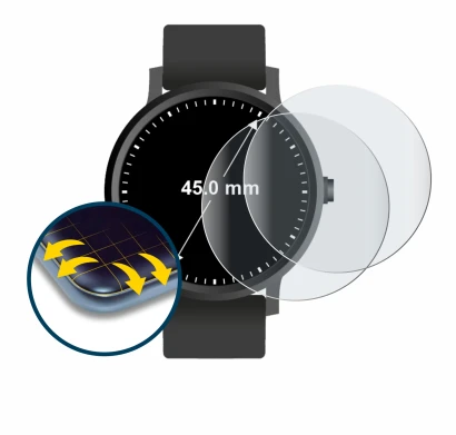 Immagine del dispositivo Orologi (Circolare, ø: 45 mm) con un'ampia varietà di protezioni per lo schermo.