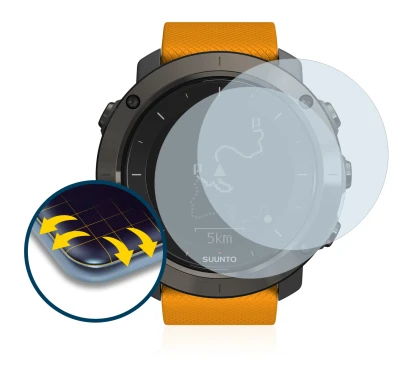 Immagine del dispositivo Suunto Traverse con un'ampia varietà di protezioni per lo schermo.