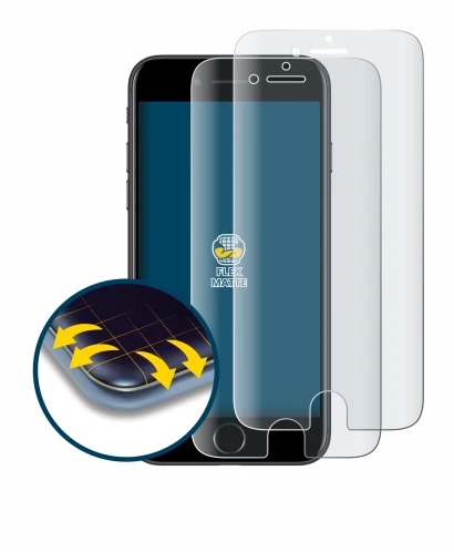 Immagine del dispositivo Apple iPhone 7 con un'ampia varietà di protezioni per lo schermo.