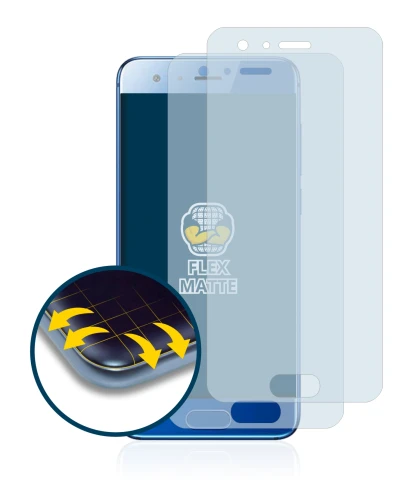 Immagine del dispositivo Honor 9 con un'ampia varietà di protezioni per lo schermo.