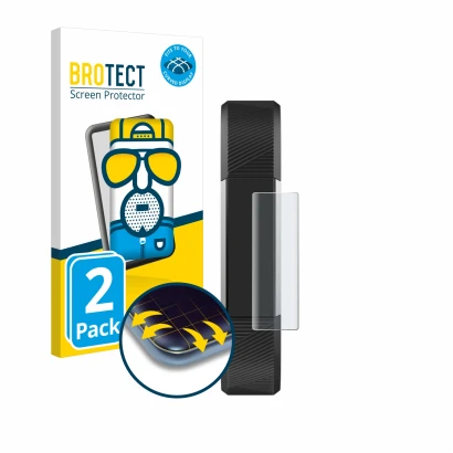 Parte frontale di una confezione del prodotto con il logo del marchio BROTECT. Accanto è raffigurato il dispositivo Fitbit Alt